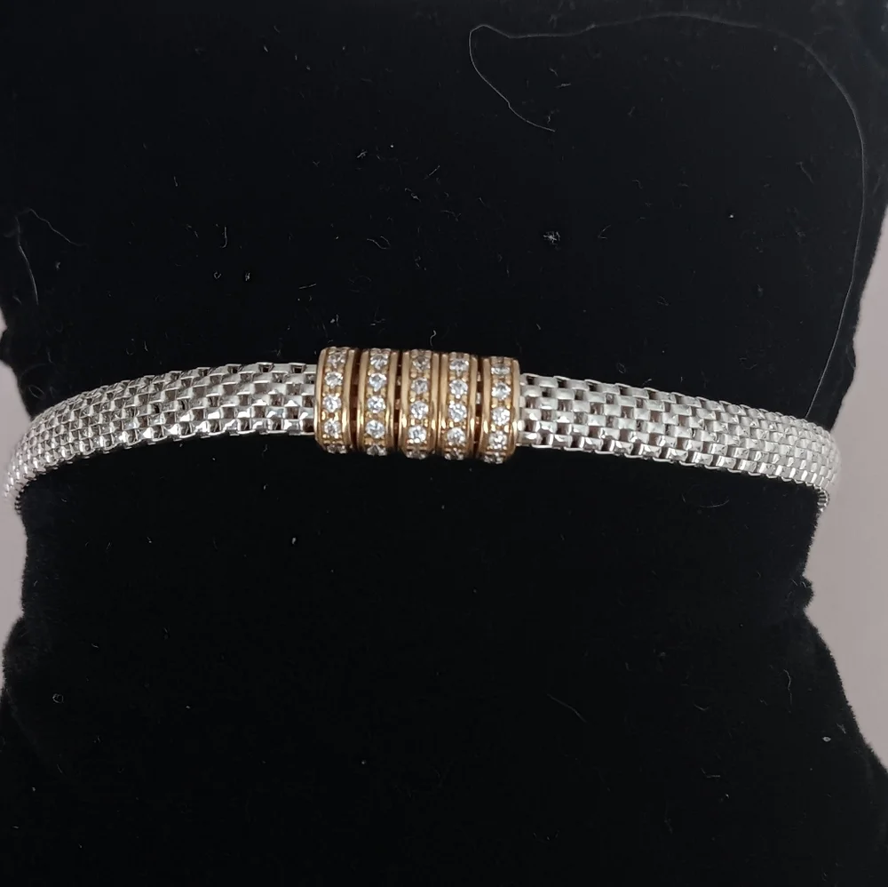 STERLING SILVER BELLA LUCE (R) BRACELET 7.5" - Picture 2 of 5